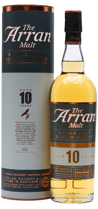 Bottle and packaging of Isle Of Jura 10 Year Old Single Malt Scotch Whisky 750 ML
