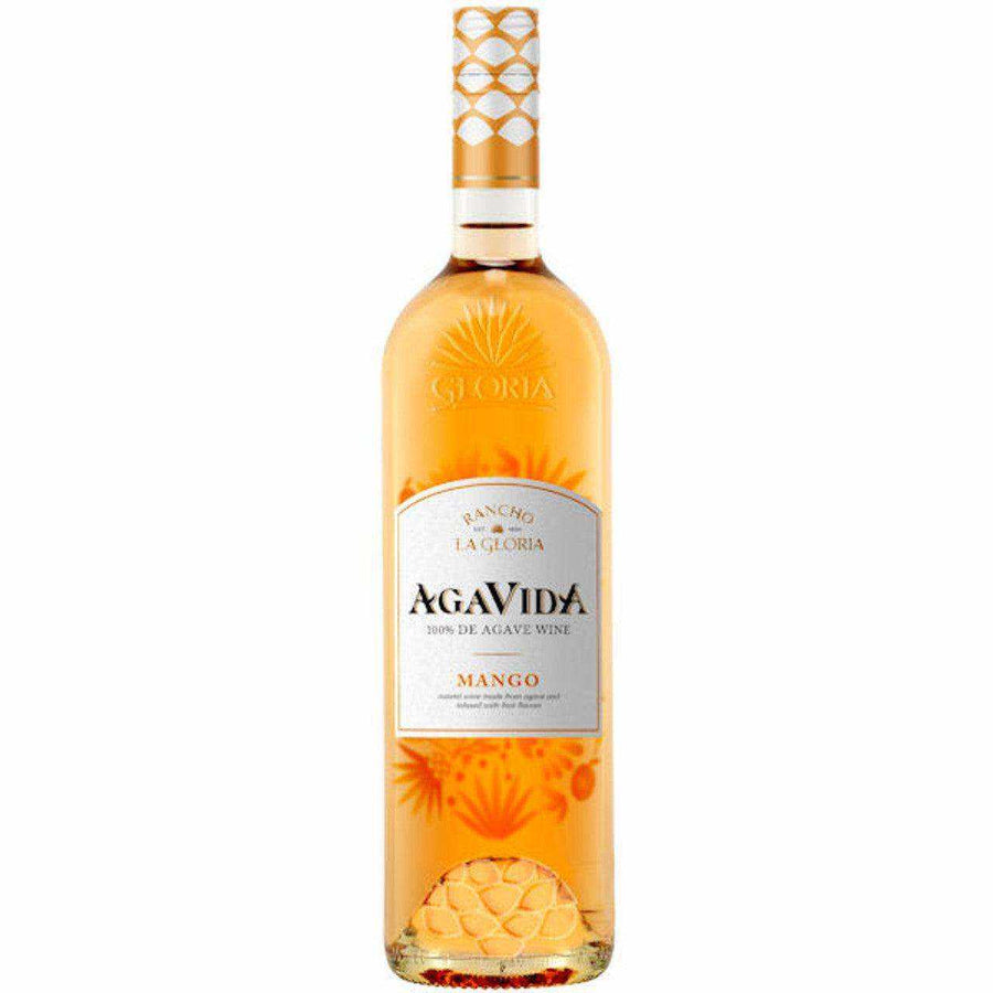 Agavida Rancho La Gloria Mango Agave Wine 750 ML bottle with vibrant mango and agave design.