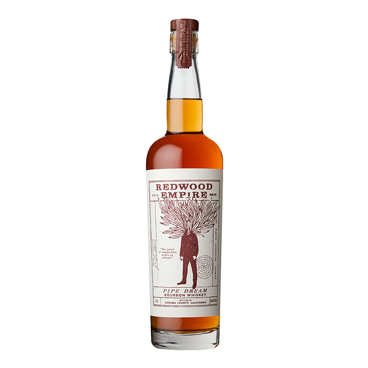 Redwood Empire Whiskey Pipe Dream Bourbon Whiskey 750 ML bottle with rich amber color and detailed label design