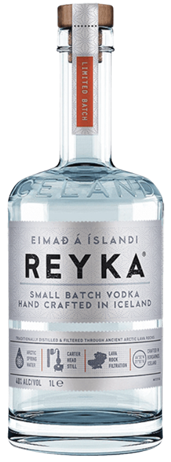 Reyka Limited Small Batch Vodka 1L bottle handcrafted in Iceland with Arctic spring water and volcanic lava rock filtration