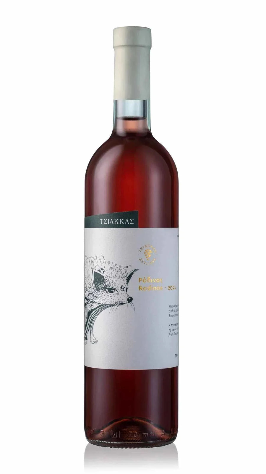 Tsiakkas Rose Wine Rodinos Lemesos 2023 bottle showcasing vibrant pink color and fresh aroma