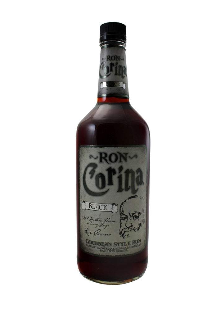 Ron Corina Black Rum 1 L dark rum bottle