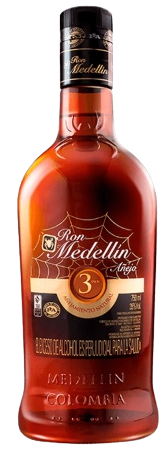 Ron Medellin 3 Year Old Colombian rum bottle 750ML aged in oak barrels with caramel and vanilla flavors