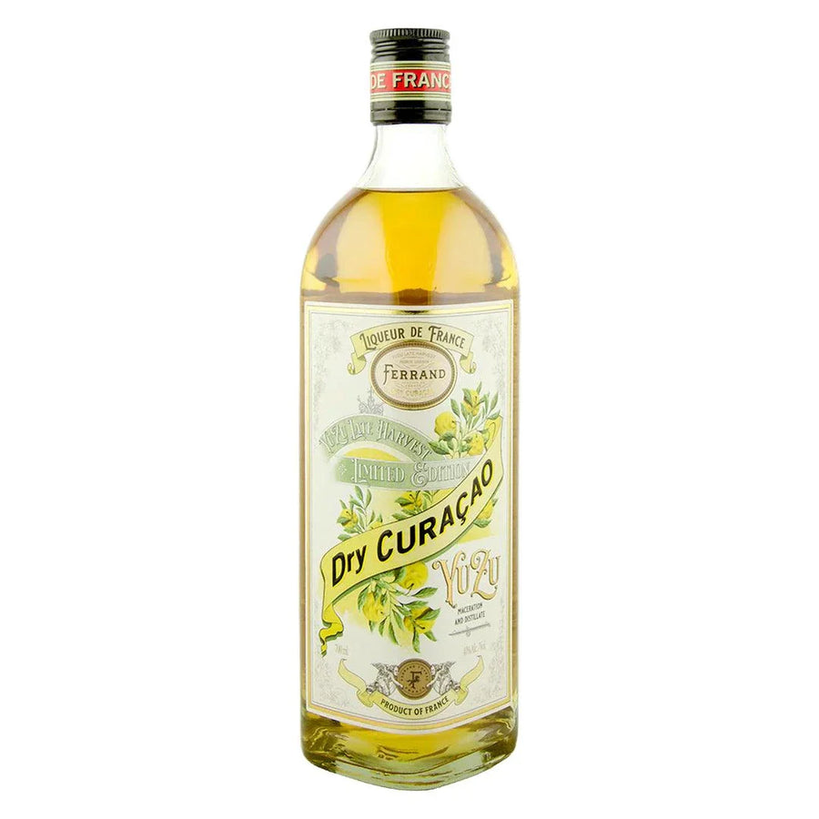 Ferrand Curacao Yuzu Late Harvest Limited Edition 700ml bottle with vibrant citrus liqueur