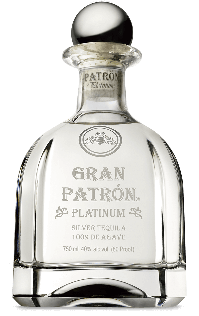 Bottle of Gran Patron Tequila Platinum 80 750 ML