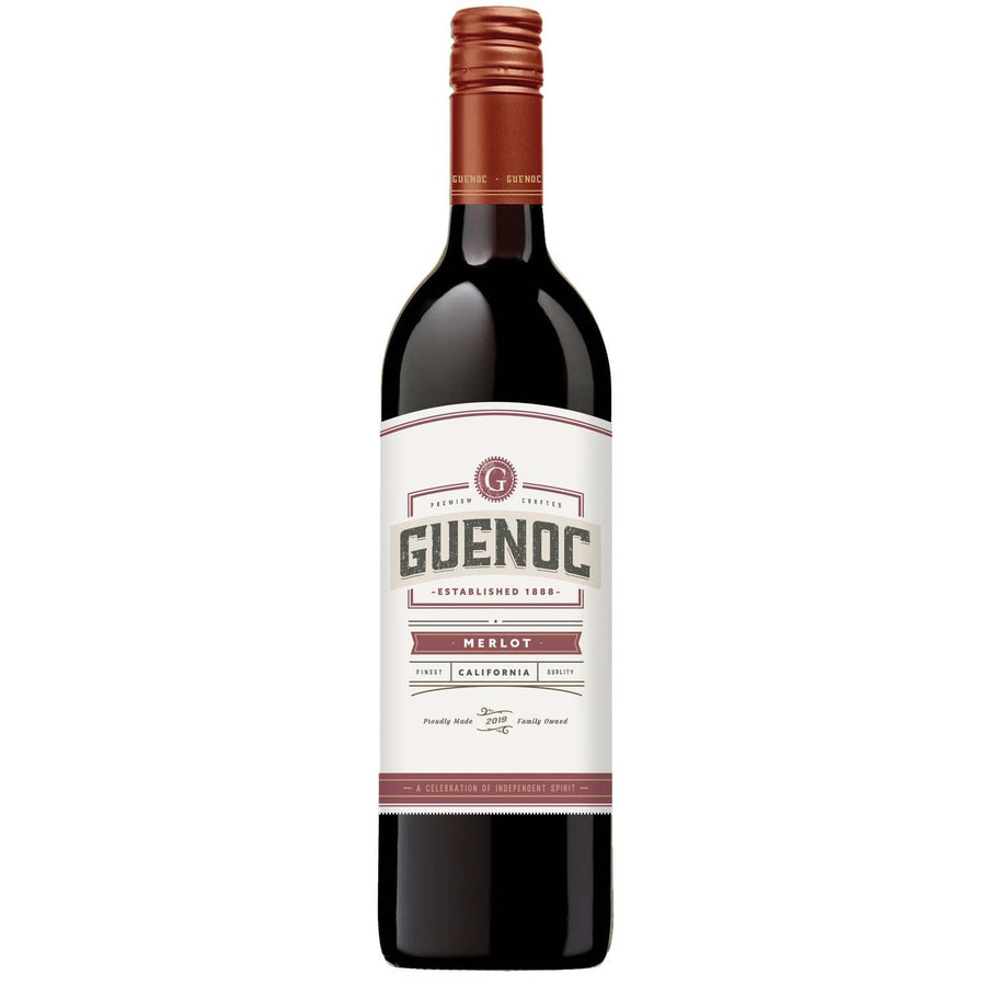 Guenoc Merlot California 750 ML bottle showcasing smooth red wine with ripe plum and cherry aromas