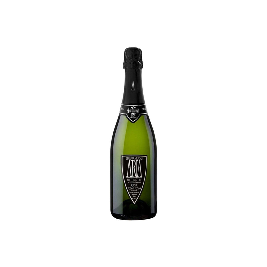 Aria Cava Estate Brut 750 ML sparkling wine bottle, celebrated for its fresh pineapple and honey flavors.