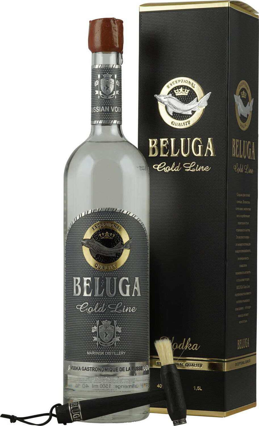 Beluga Vodka Noble Gold Line 750ML bottle with gift box.