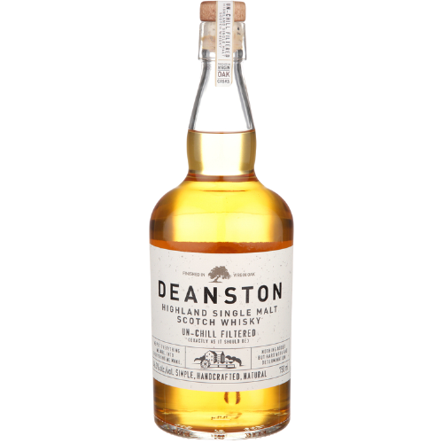 Deanston Single Malt Scotch Finished In Virgin Oak 750 ML bottle.