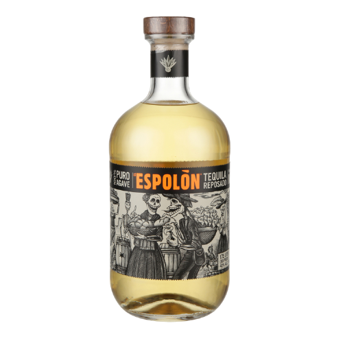 Espolon Tequila Reposado 80 1.75 L bottle with intricate Mexican-themed label.