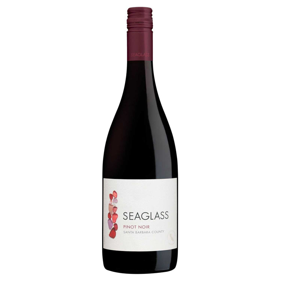 Seaglass Pinot Noir Santa Barbara County 750 ML bottle showcasing smooth, fruit-forward red wine with coastal California vineyard influence