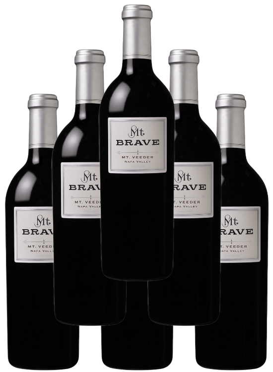 Mt. Brave Cabernet Sauvignon Mount Veeder 2018 wine bottles showcasing Napa Valley terroir and elegant design.