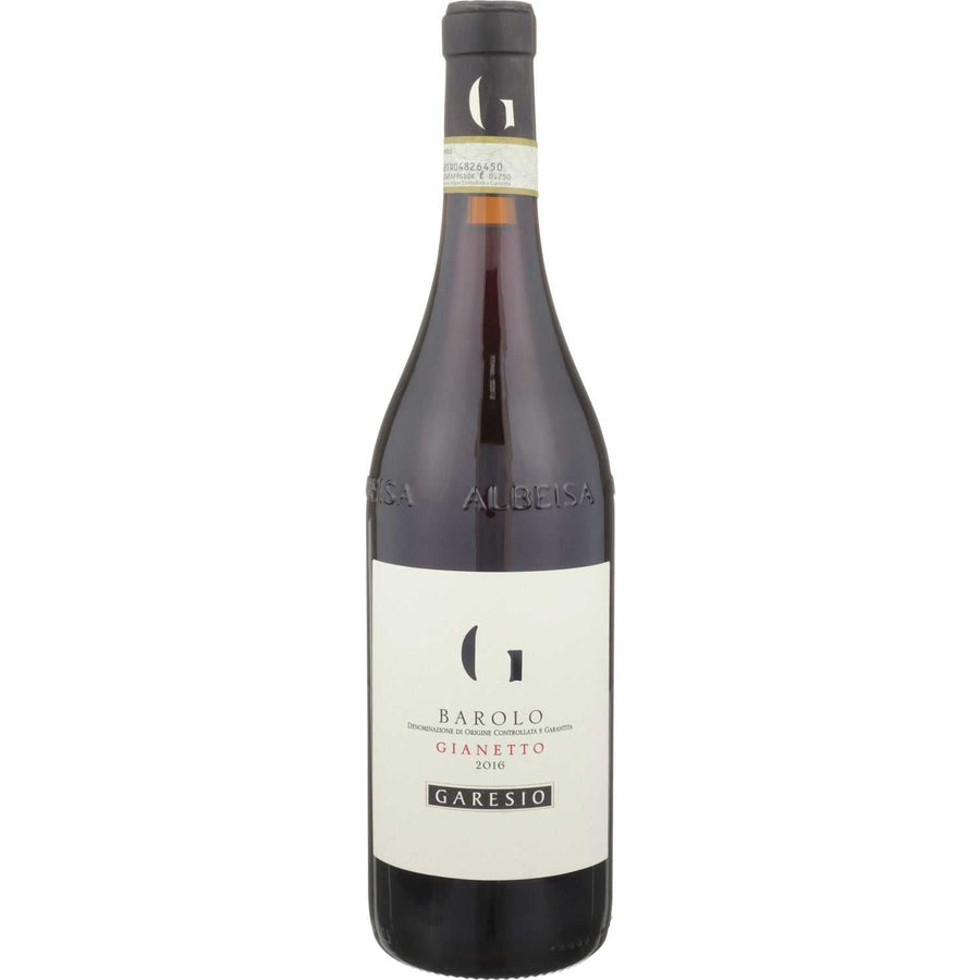 Garesio Barolo Gianetto 2016 750 ML bottle showcasing premium Piedmont Nebbiolo red wine