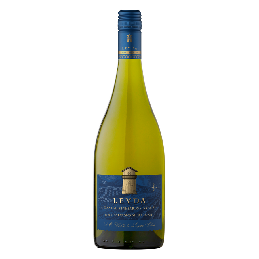 Leyda Sauvignon Blanc 2021 bottle from Garuma Vineyard, Leyda Valley, coastal fresh white wine with citrus and mineral notes