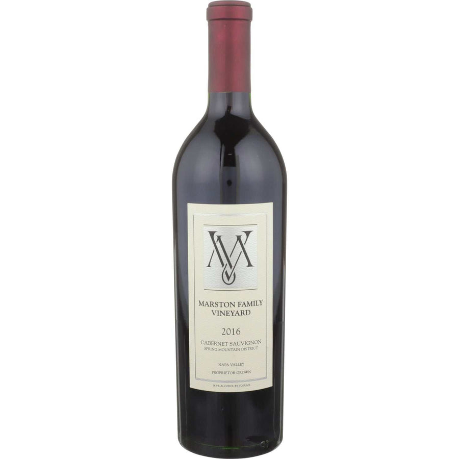 Marston Family Vineyard Cabernet Sauvignon 2016 750ML bottle with deep ruby color from Spring Mountain District Napa Valley
