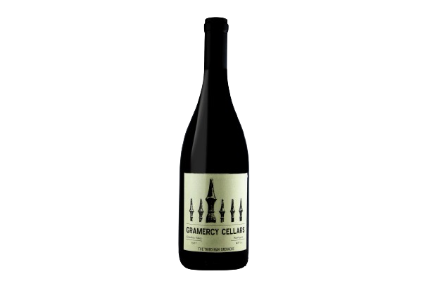 Gramercy The Third Man Grenache Columbia Valley 2021 wine bottle with a classic label and dark glass design