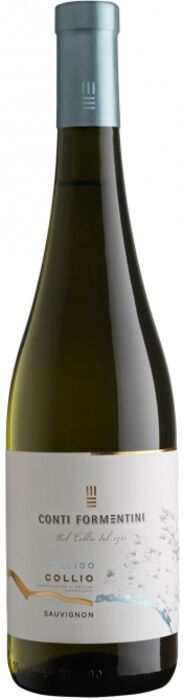 Formentini Sauvignon Blanc Collio 2024 bottle with delicate yellow-green hues and fresh, mineral aroma