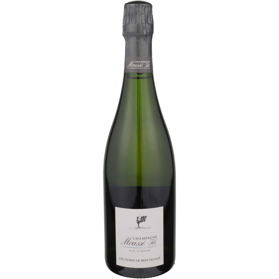 Mousse Fils Champagne Nature Blanc De Meuniers 750 ML bottle on white background