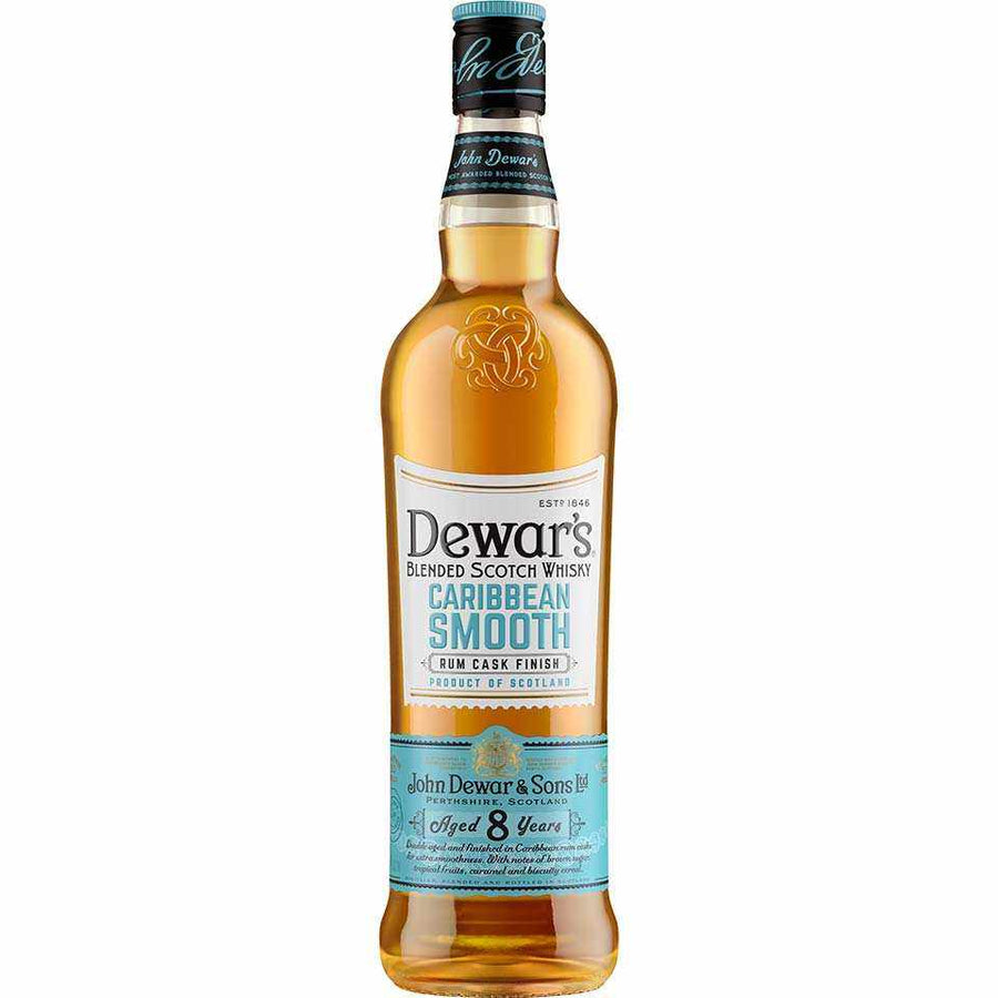 Dewar's Blended Scotch Caribbean Smooth 8 Year Rum Cask Finish.