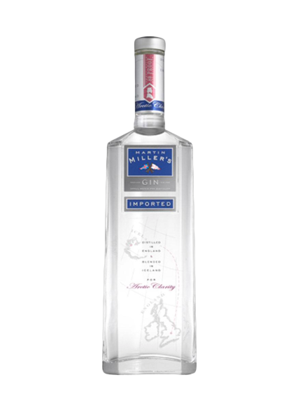 Martin Miller's Dry Gin 80 Proof 1L bottle with nine botanical blend.