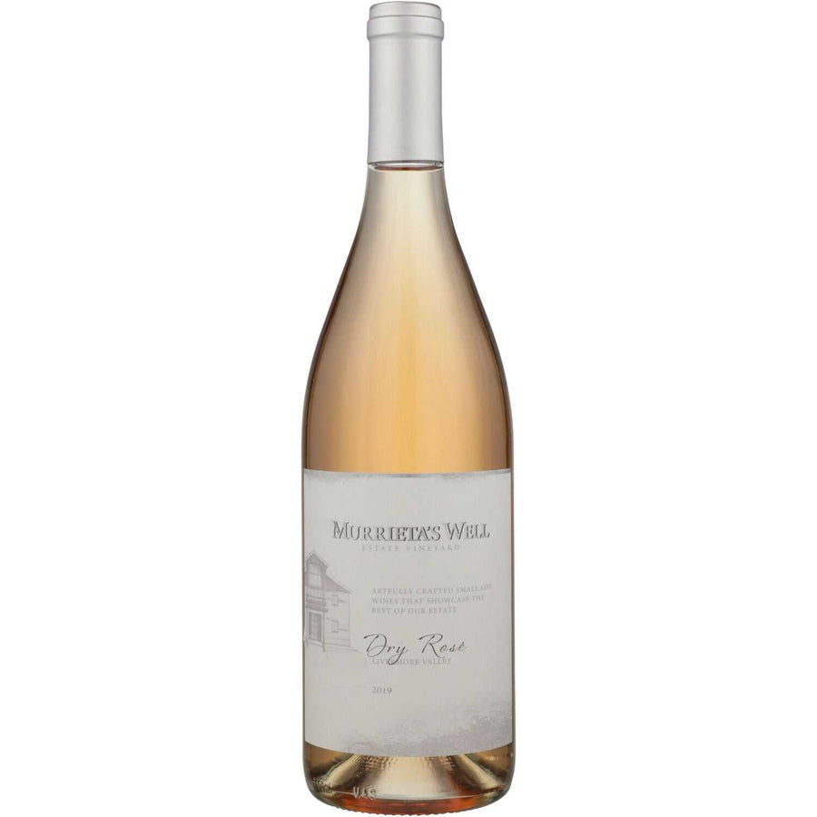 Murrieta’s Well Dry Rose Livermore Valley 2019 wine bottle with strawberry and citrus notes label