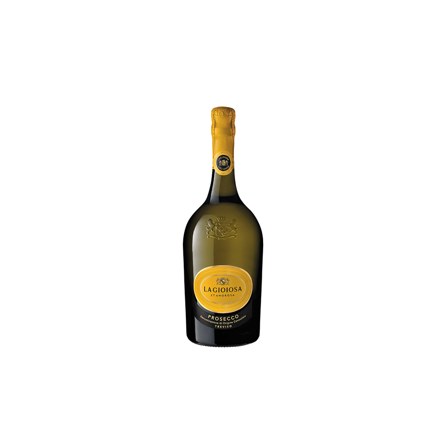 La Gioiosa Prosecco Treviso Brut 1.5L magnum bottle with sparkling wine and festive bubbles