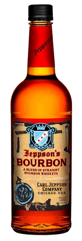 Jeppson s Bourbon 750 ML bottle with rich caramel bourbon whiskey label
