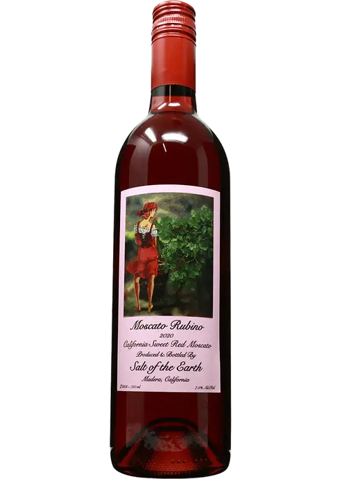 Salt Of The Earth Moscato Rubino 750 ML sweet red wine with ripe berry aromas and smooth finish