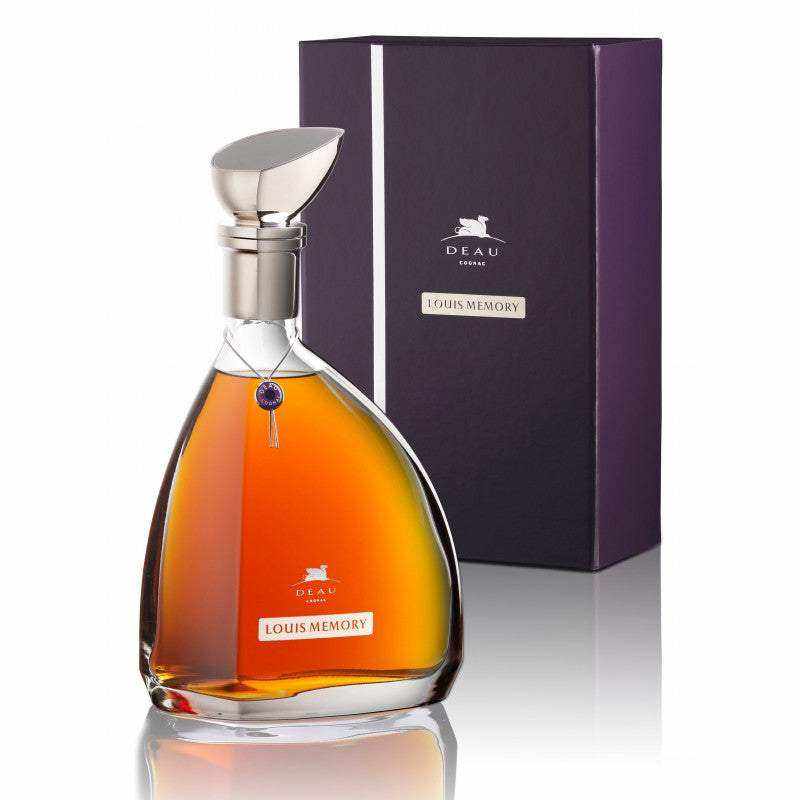 Deau Louis Memory Cognac 750 ML bottle with packaging, rich amber color.