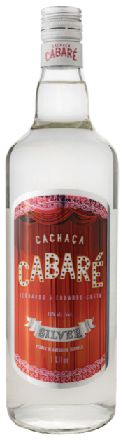 Cabare Cachaca Silver 1 L bottle with red label.