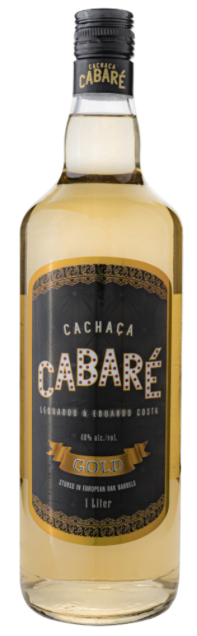 Cabare Cachaca Gold 1 L Brazilian gold cachaca bottle aged in oak barrels