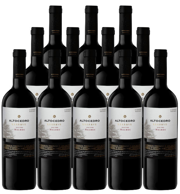 Altocedro Malbec Old Vine Reserve 2022 750 ML (12 Bottles)