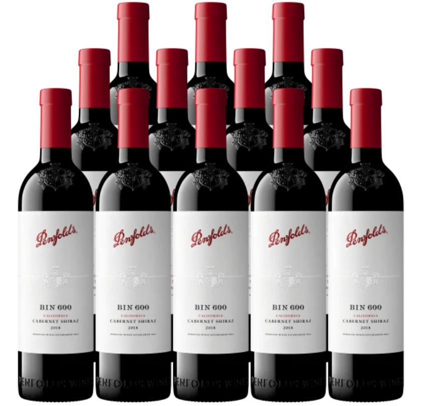 Penfolds Bin 600 Cabernet Sauvignon-Shiraz California 2021 750 ML (12 Bottles)