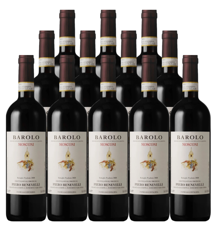 Piero Benevelli Barolo Mosconi 750 ML (12 Bottles)