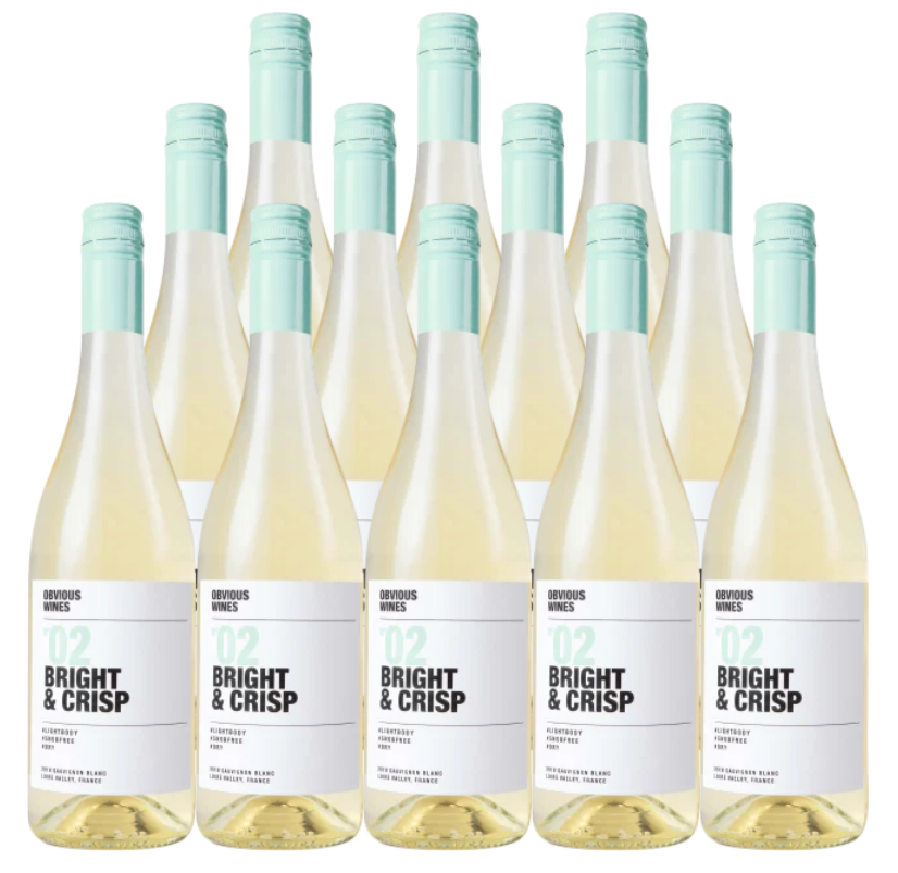 Obvious Wines No. 02 Bright & Crisp Sauvignon Blanc 750 ML (12 Bottles)