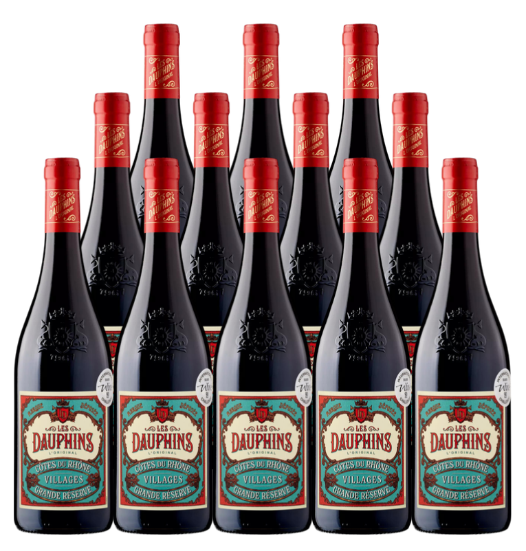 Cellier des Dauphins Les Dauphins Côtes du Rhône Villages Grande Réserve 2024 750 ML ( 12 Bottles )