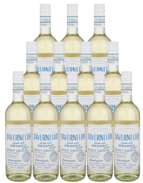 Tavernello Pinot Grigio Organico Delle Venezie 750 ML (12 Bottles)