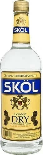 Skol Gin 1L bottle London Dry gin with balanced botanicals and smooth finish