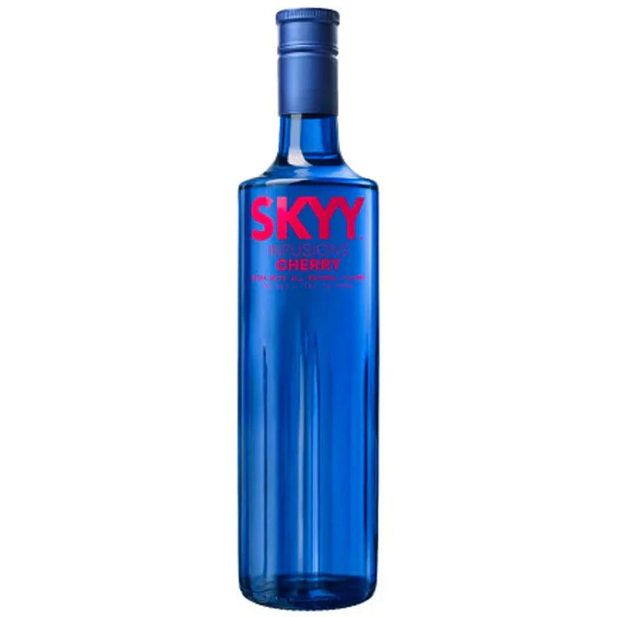 Bottle of Skyy Cherry Flavored Vodka Infusions 750ml showcasing bright cherry flavor and smooth vodka profile
