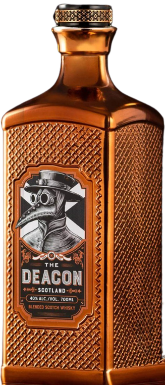 The Deacon Blended Scotch Whisky 700ml bottle with intricate embossed design and distinctive label