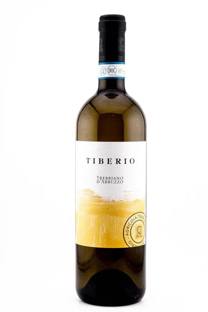 Bottle of Tiberio Trebbiano D'Abruzzo 2023 750 ML Italian white wine with lemon and apple notes