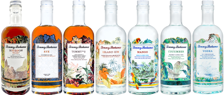Bottle of Coral Cay Tommy Bahama Combo 750 ML – island-style blended rum