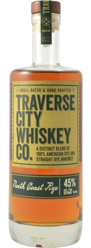 Traverse City Whiskey Co. North Coast Rye Whiskey 750 ML bottle.