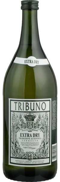 Tribuno Tradizione Autentica Extra Dry Vermouth 750 ML bottle with detailed label design.