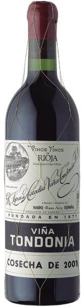 R Lopez de Heredia Rioja Vina Tondonia Gran Reserva 2001 wine bottle with vintage label and cork seal