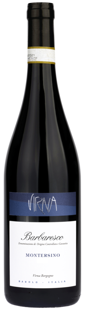 Virna Montersino Barbaresco 2020 wine bottle, refined Nebbiolo, 750 ml.