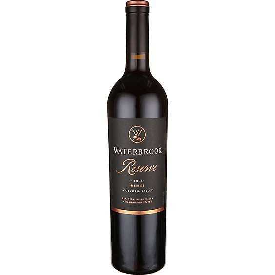 Waterbrook Merlot Reserve Columbia Valley 750ML – Rich & Velvety Red Wine with Dark Fruit & Smooth Tannins.