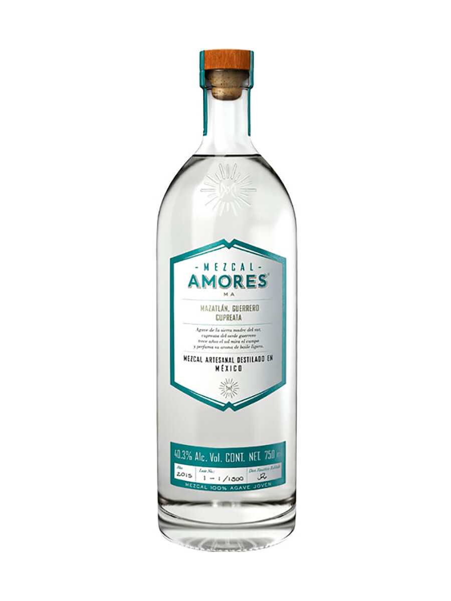 Bottle of Amaras Mezcal Cupreata Joven 86 750 ML showcasing artisanal wild agave mezcal