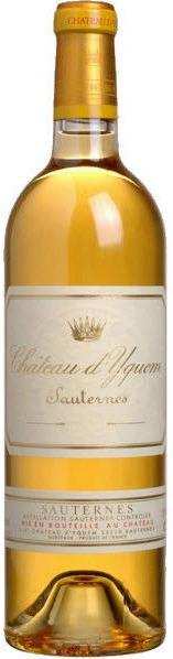 Bottle of Chateau D'yquem Sauternes 2020 sweet wine with rich aromas and elegant flavor