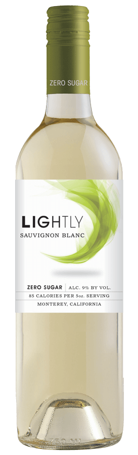 750ml bottle of Lightly Sauvignon Blanc white wine with citrus and tropical notes